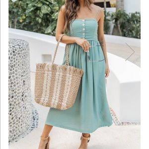 Sage midi dress - size small -never worn before